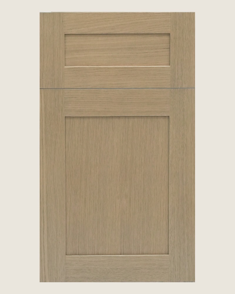 Forte cabinet door in Clay oak finish