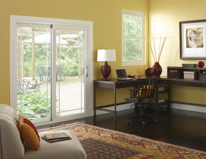 Alpine Westbridge 6500 contemporary sliding patio door in White